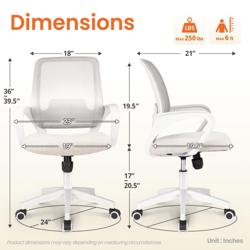 Silla NEO CHAIR Respaldo Medio de Malla Ergonómica Ajustable