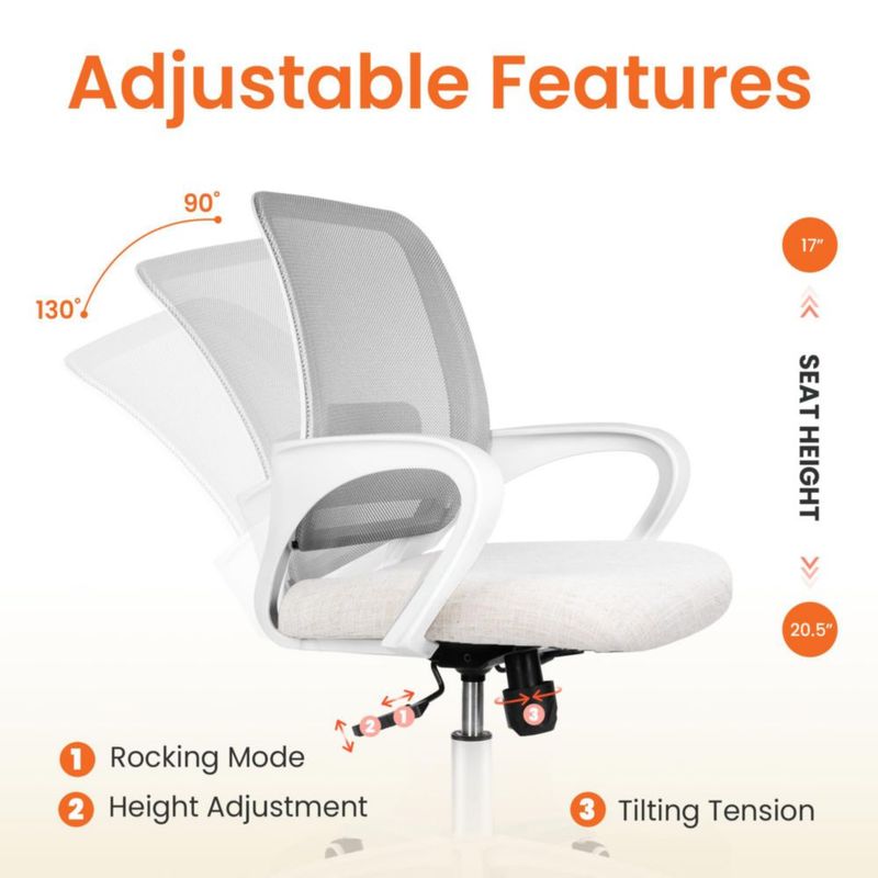 Silla NEO CHAIR Respaldo Medio de Malla Ergonómica Ajustable