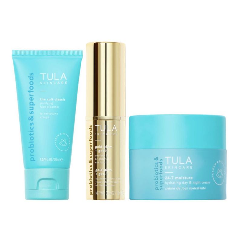 Kit de Cuidado Facial TULA Greatest Hits Bálsamo y Hidratante para Ojos