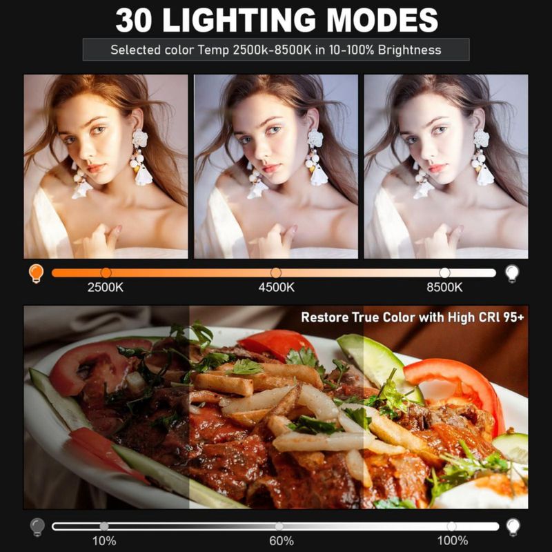 Kit de Iluminación Fotográfica Anautin 30W 2 Luces LED