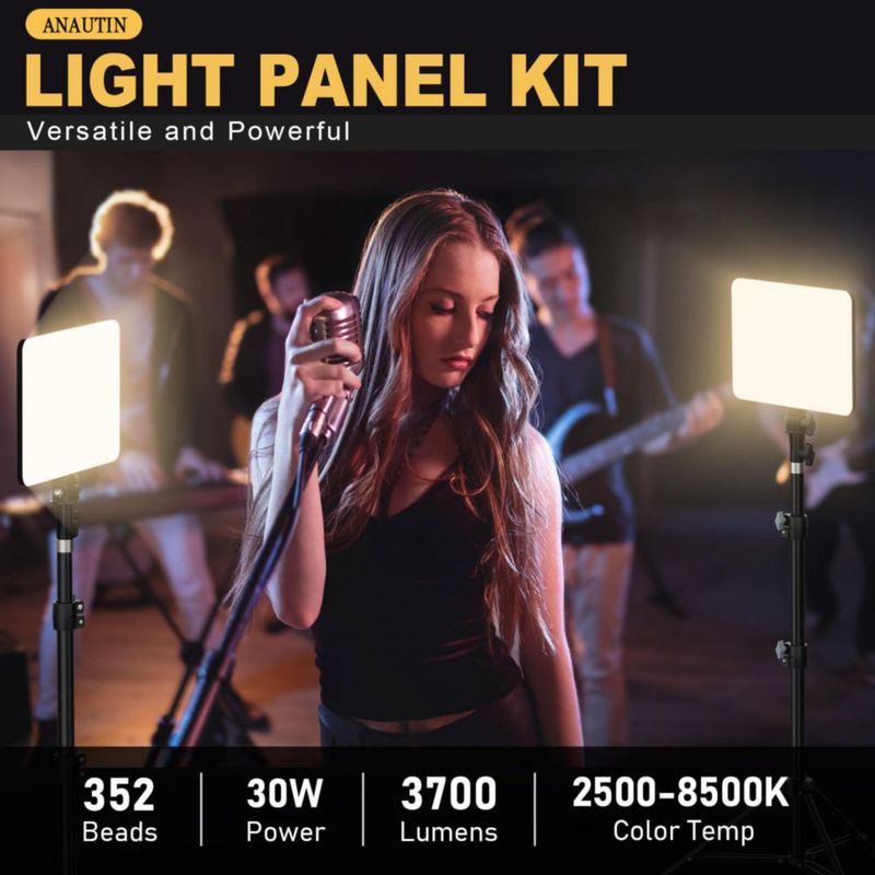 Kit de Iluminación Fotográfica Anautin 30W 2 Luces LED