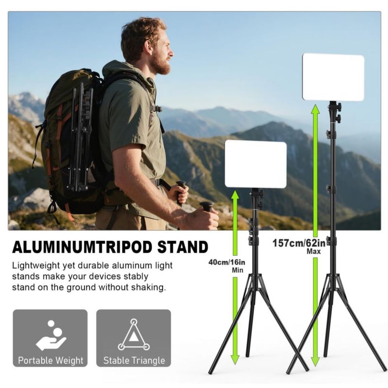 Kit de Iluminación Fotográfica Anautin 30W 2 Luces LED