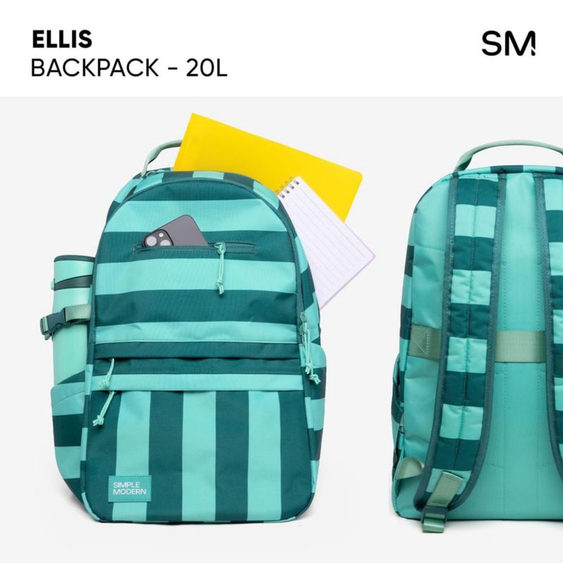 Mochila Simple Modern Ellis 20L Mediana para Escuela Niños y Adolescentes