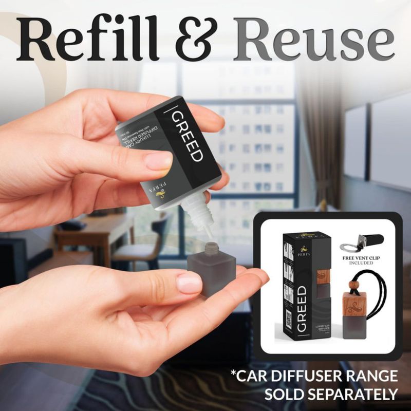 Recarga para Difusor de Auto Perfa Greed 50 ml Aroma Intenso