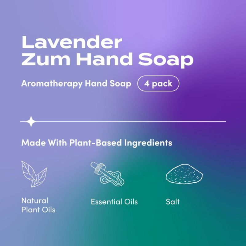 Jabón Líquido para Manos Zum Indigo Wild Aroma a Lavanda 355 ml Paquete de 4