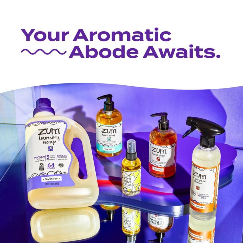 Jabón Líquido para Manos Zum Indigo Wild Aroma a Lavanda 355 ml Paquete de 4