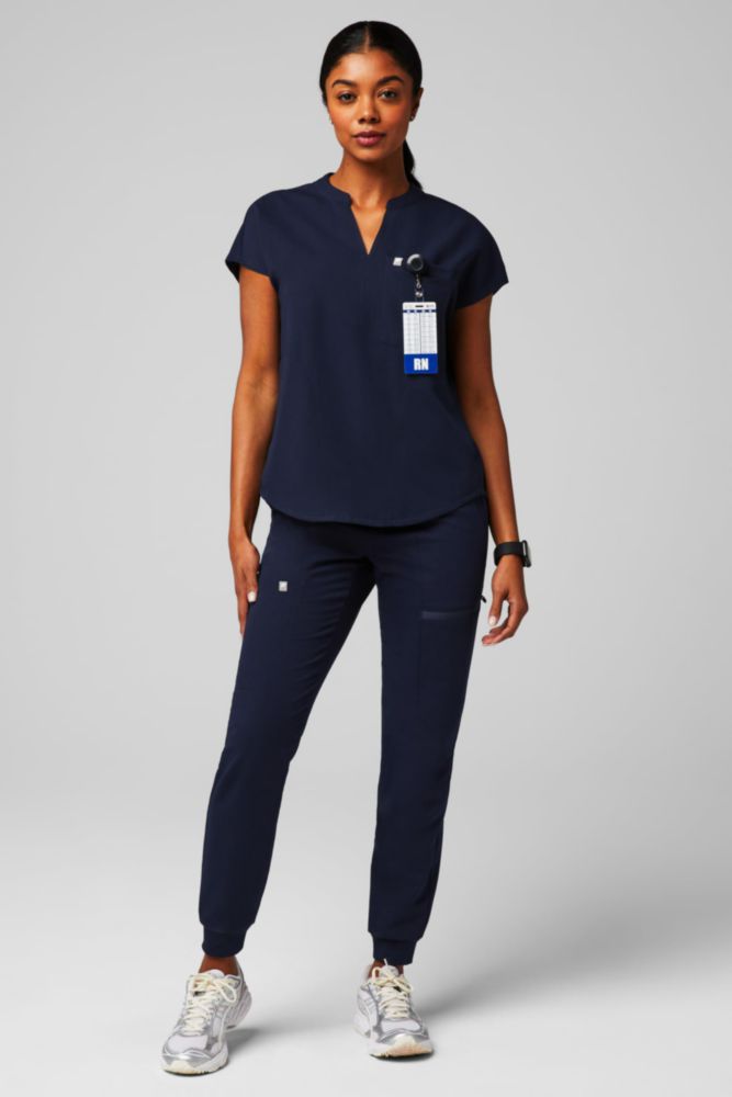 Pantalones Jogger Scrub para Mujer Fabletics Navy Stretch Talla M