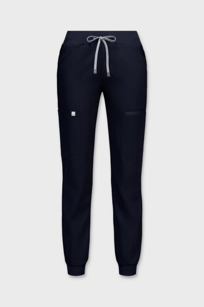 Pantalones Jogger Scrub para Mujer Fabletics Navy Stretch Talla M