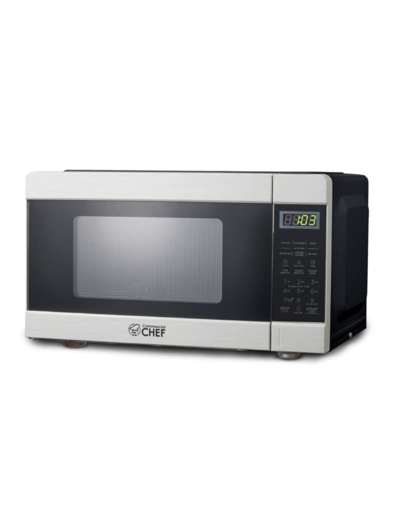 Microondas Comercial CHEF 0.9 pies cúbicos 900W Acero Inoxidable