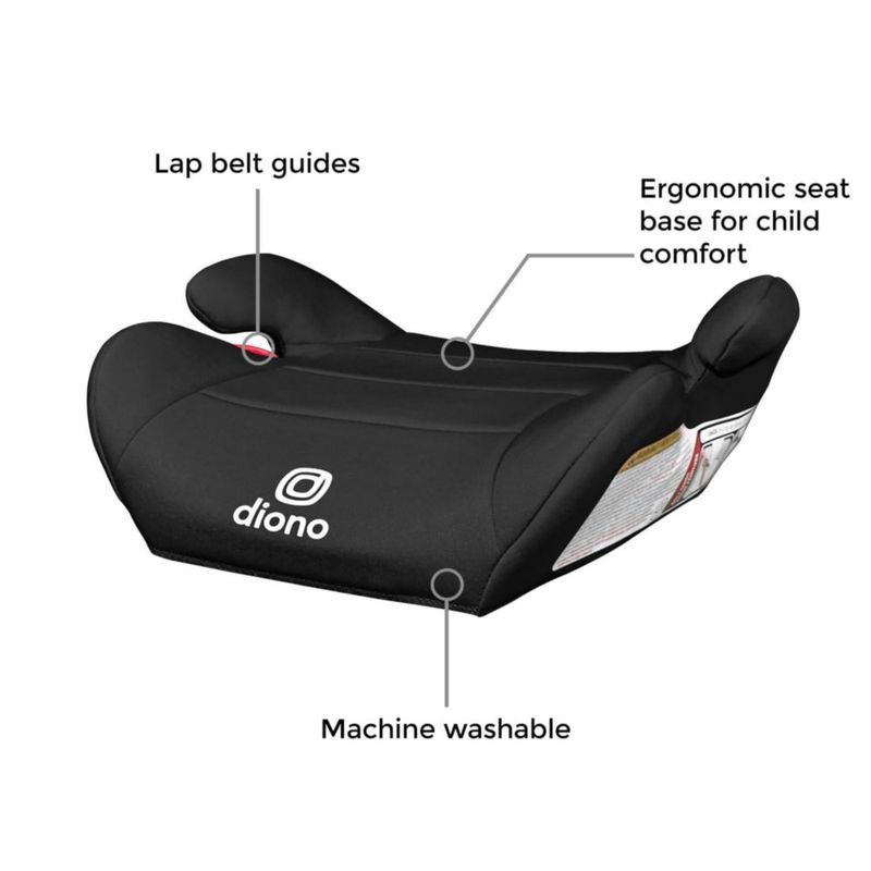 Asiento Elevador para Auto Diono Solana Lite Portátil 18 kg Negro