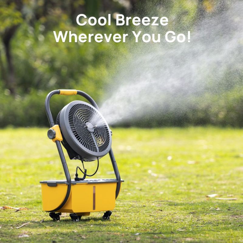 Ventilador Eléctrico TURBRO MS12 Nebulizador Inalámbrico con Tanque de 11L