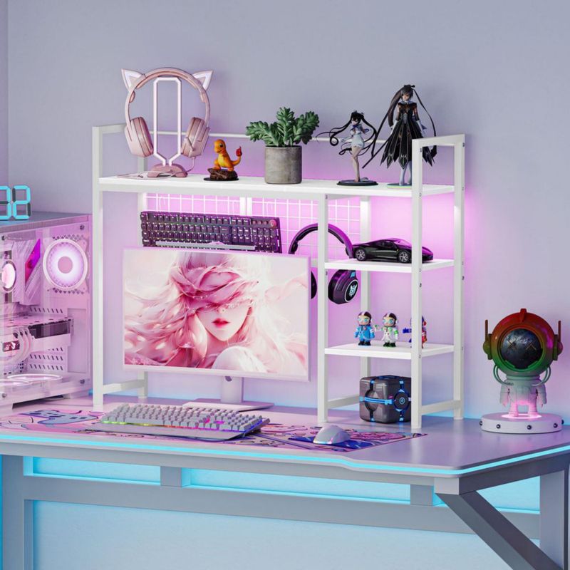 Estante Snughome 98x25x75cm Organizador de Escritorio de 4 Niveles Blanco