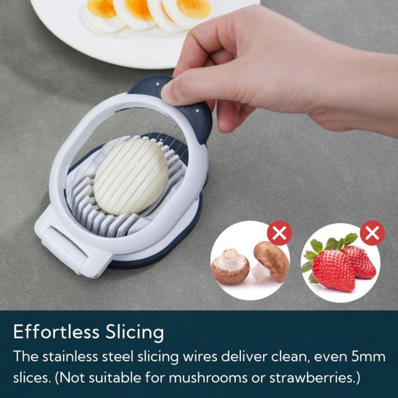 Cortador de Huevos KITCHENDAO con Cables de Acero Inoxidable