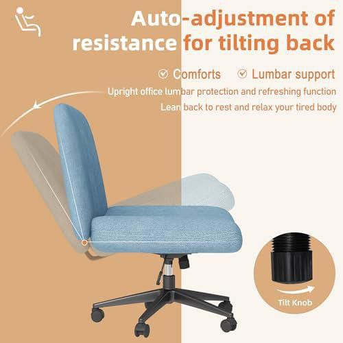 Silla Shintenchi Criss Cross Giratoria Ajustable Azul
