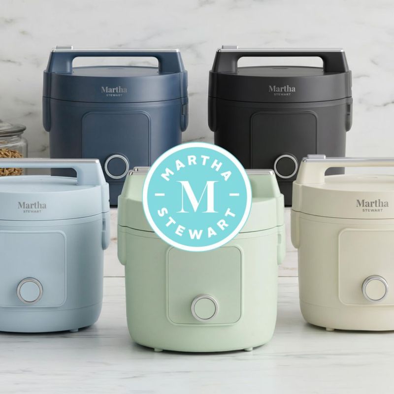 Olla Arrocera Martha Stewart Cerámica Antiadherente Índigo de 8 Tazas
