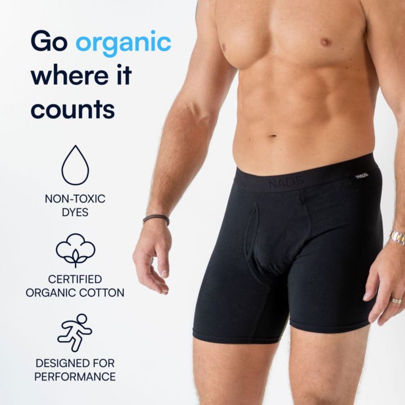 Calzoncillos bóxer de algodón orgánico NADS 3-pack negro