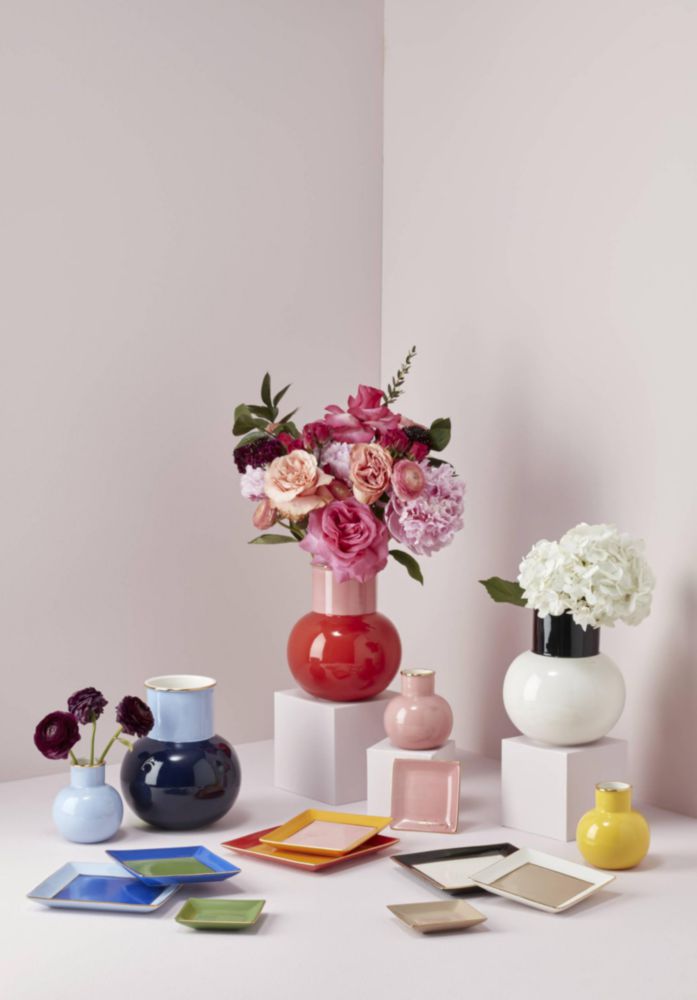 Jarrón Kate Spade New York Make It Pop Azul de Porcelana