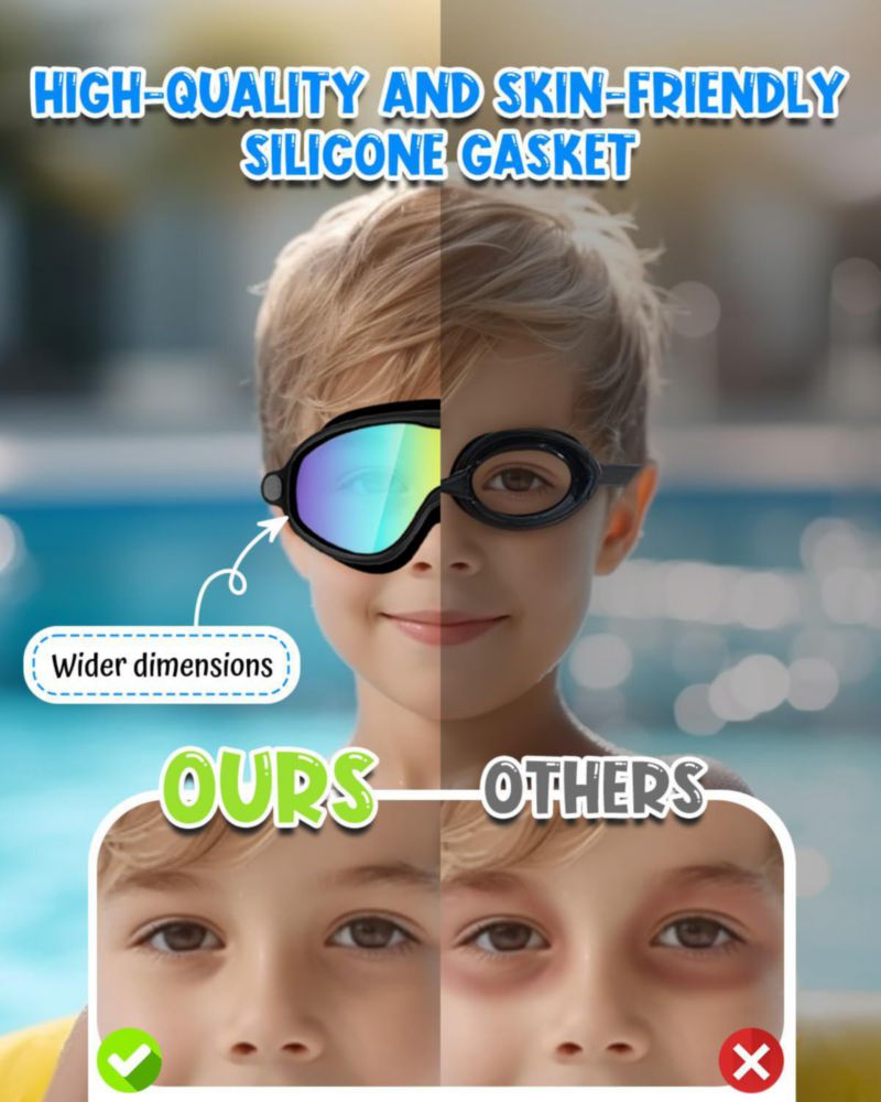 Rantizon Gafas de Natación para Niños Paquete de 2 Antivaho con Protección UV