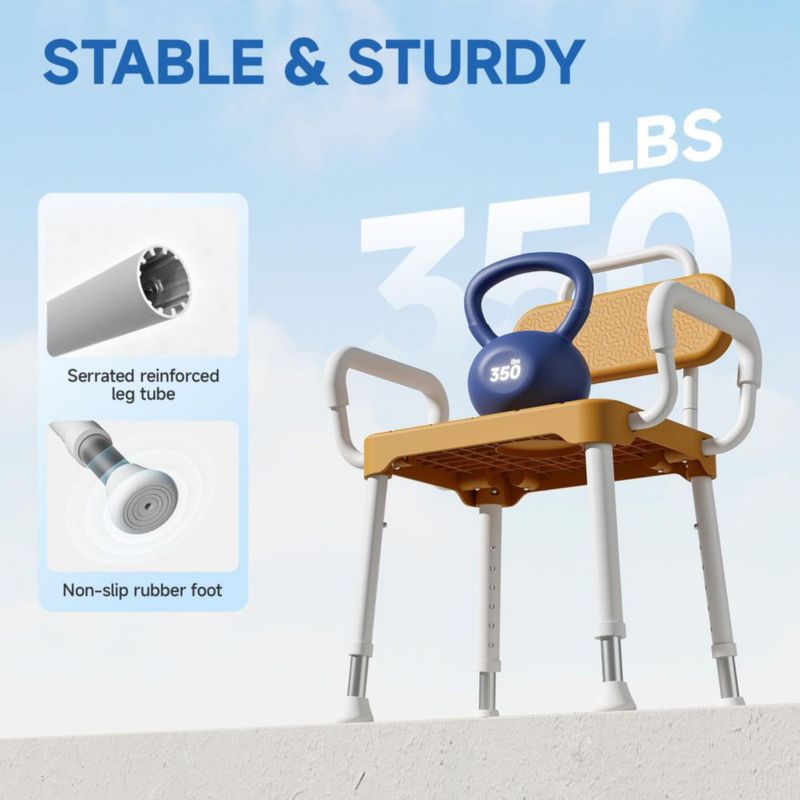 Silla de Ducha Loyoda Modelo con Brazos y Respaldo Capacidad 159 kg
