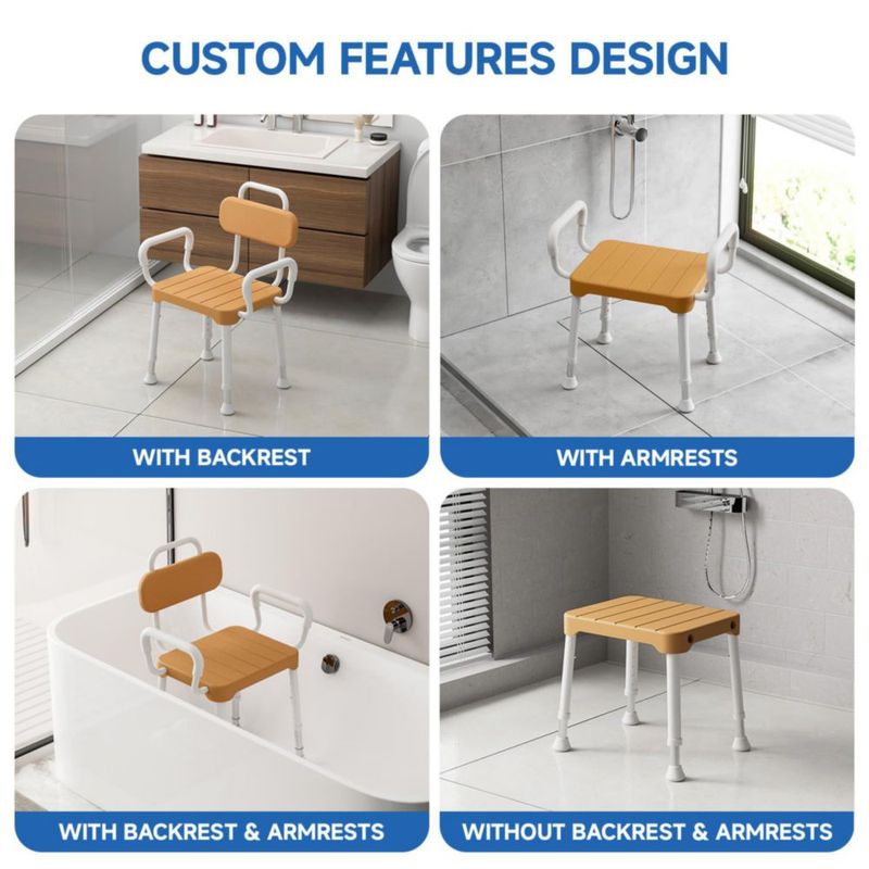 Silla de Ducha Loyoda Modelo con Brazos y Respaldo Capacidad 159 kg