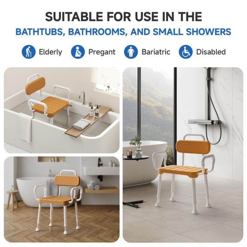 Silla de Ducha Loyoda Modelo con Brazos y Respaldo Capacidad 159 kg