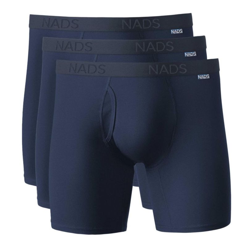 Calzoncillos bóxer de algodón orgánico NADS 3 unidades azul marino talla L