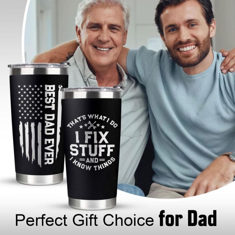 Vaso para Beber VIWIS 591 ml Taza para Papá de Acero Inoxidable