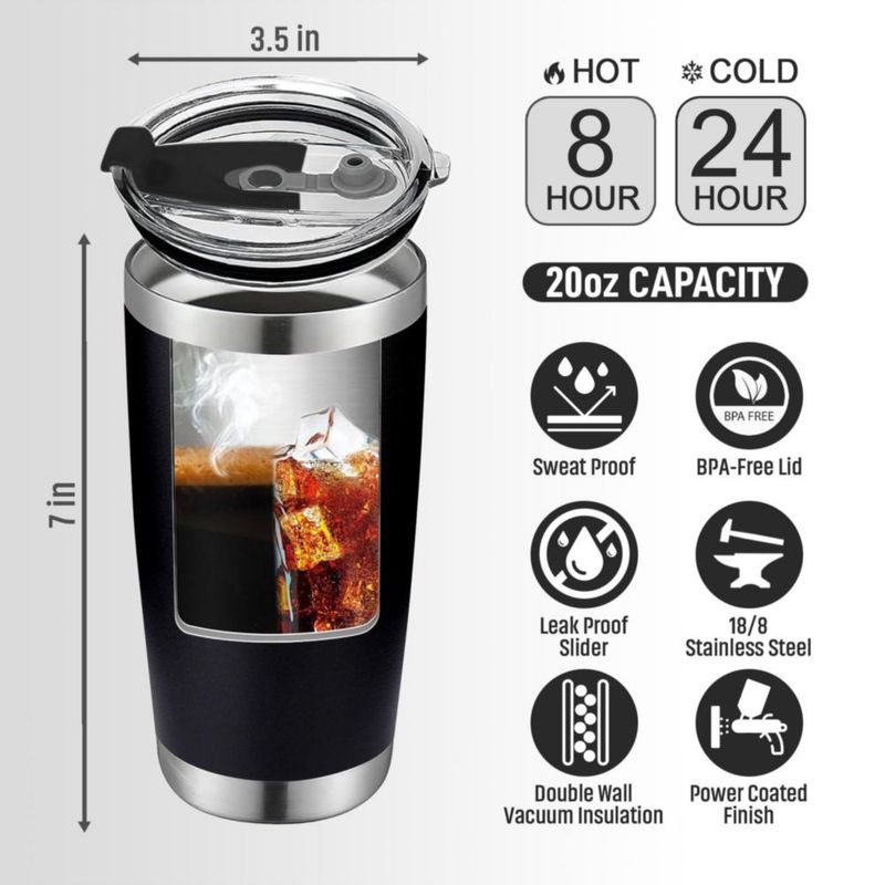 Vaso para Beber VIWIS 591 ml Taza para Papá de Acero Inoxidable