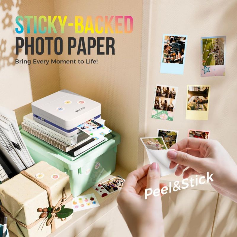 Papel Fotográfico Nelko PP01 52x90mm Paquete de 50 Hojas Resistente al Agua