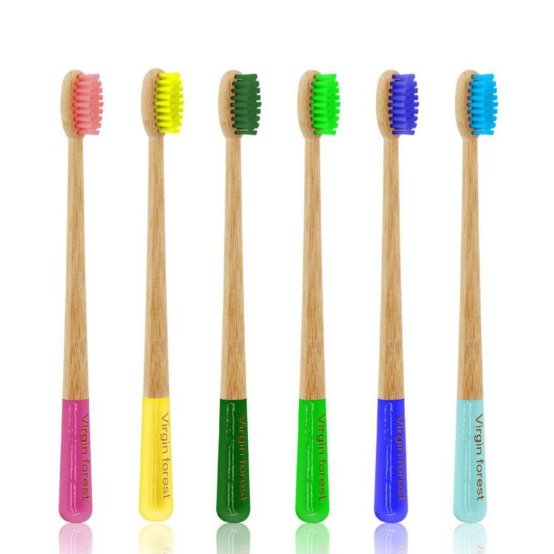 Cepillo de Dientes Bamboo Virgin Forest 6 unidades Carbón Vegano