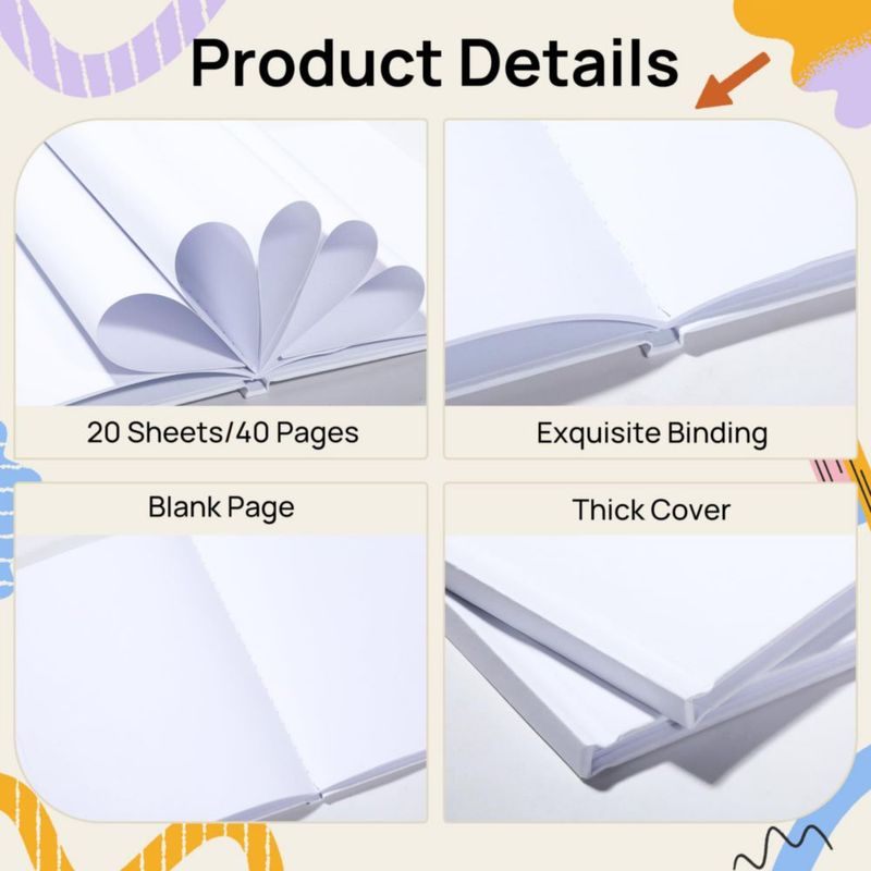 Set de 6 Cuadernos Miikoul Tapa Dura 15x20 cm 40 Páginas