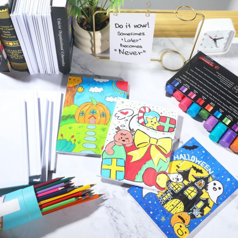 Set de 6 Cuadernos Miikoul Tapa Dura 15x20 cm 40 Páginas