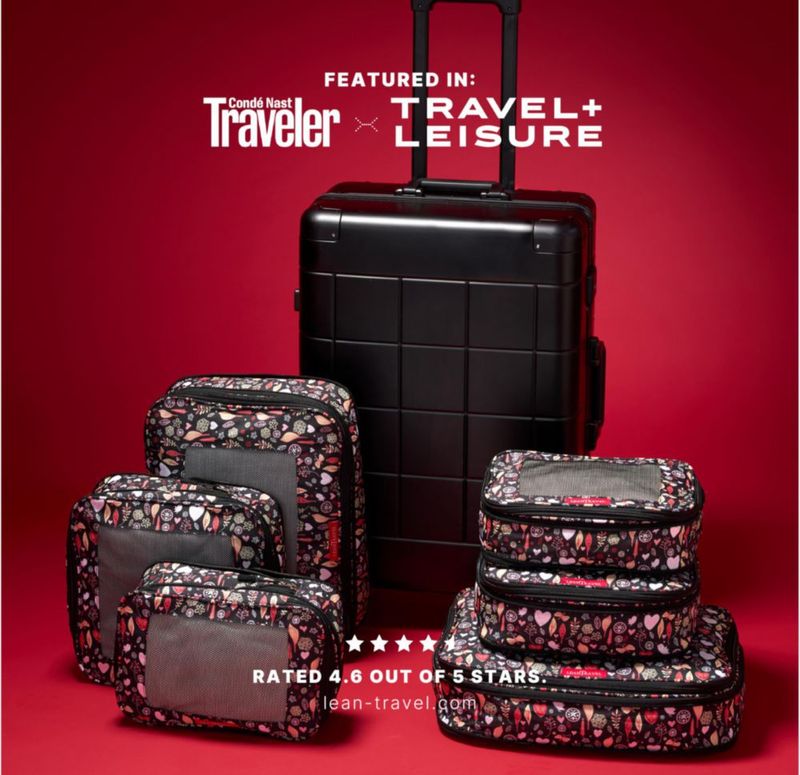 Set de 6 Cubos de Empaque con Compresión LeanTravel para Almacenamiento