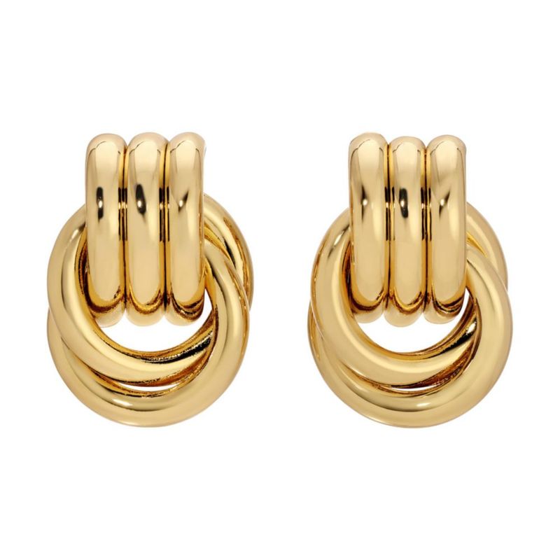Aretes Baby Knot Heaven Mayhem bañados en oro de 18K