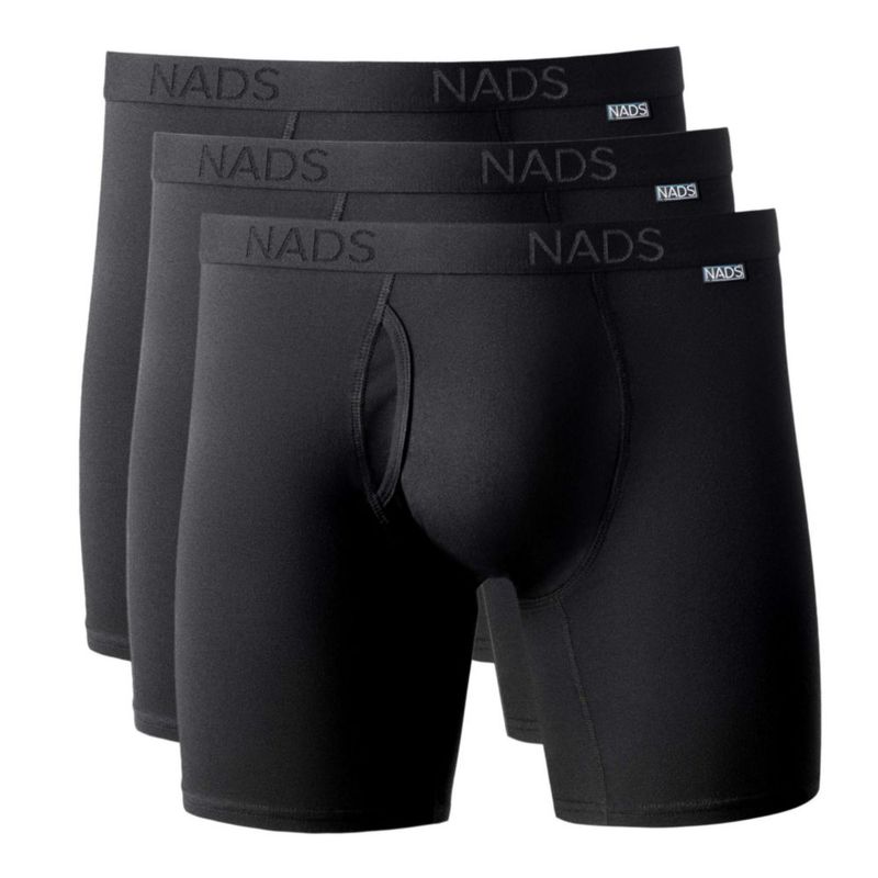 Calzoncillos bóxer de algodón orgánico NADS 3 unidades negro XXL
