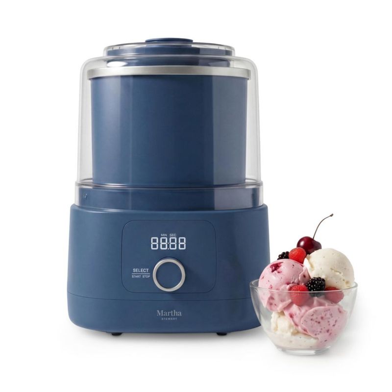 Máquina para Helados Martha Stewart 2 Cuartos Azul Índigo
