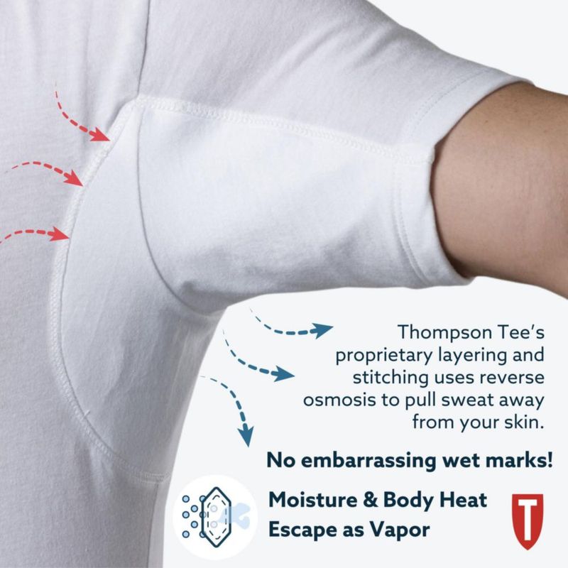 Remera THOMPSON TEE Antisudor Algodón Cuello Redondo Talle Grande