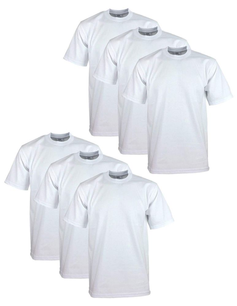 Remera Pro Club Pack de 6 Algodón Pesado Cuello Redondo Talle L