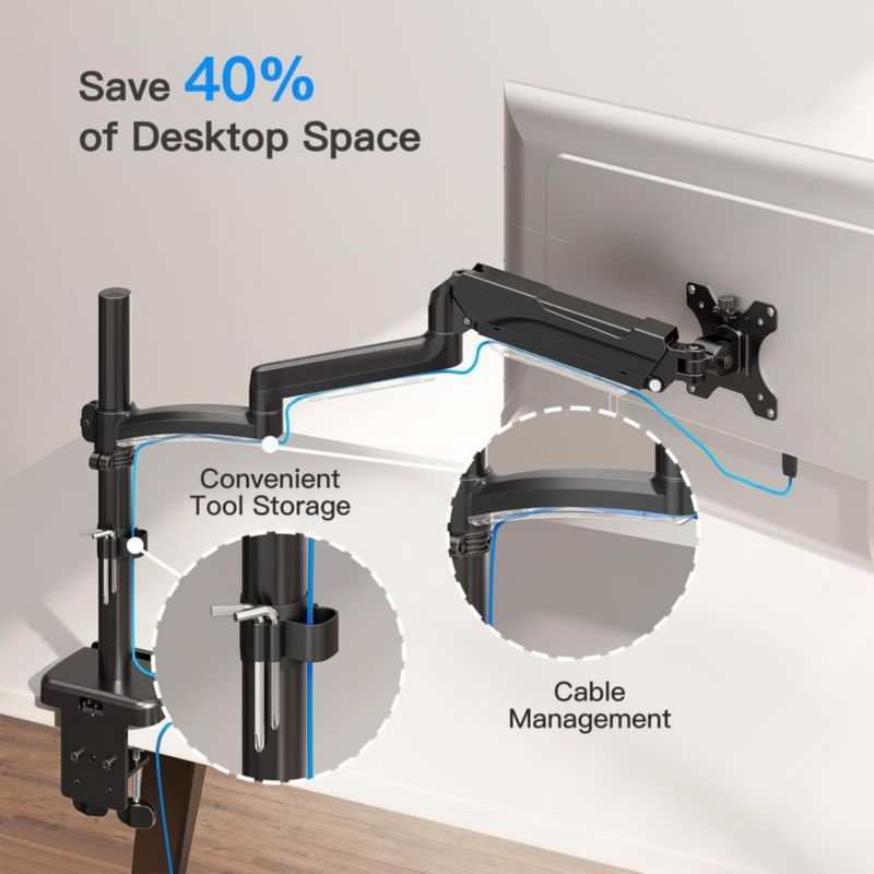 Soporte para Monitor ErgoFocus 13-32" Brazo Largo Ajustable