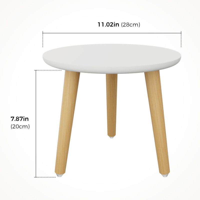 Soporte para Plantas Leaf&lull Alto de Madera Blanco 28 cm