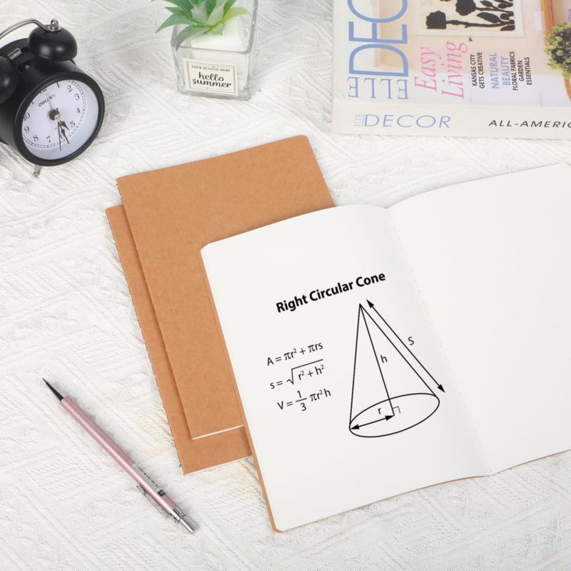 Cuaderno en blanco miikoul A5 21x14 cm Kraft 60 páginas pack de 24