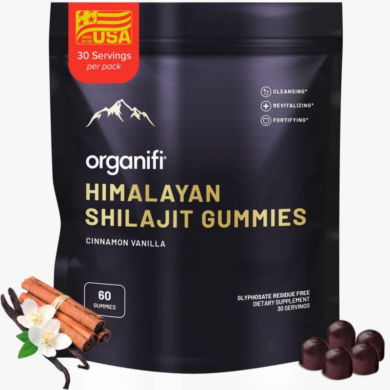 Suplemento Nutricional Organifi Gomitas de Shilajit 60 Unidades