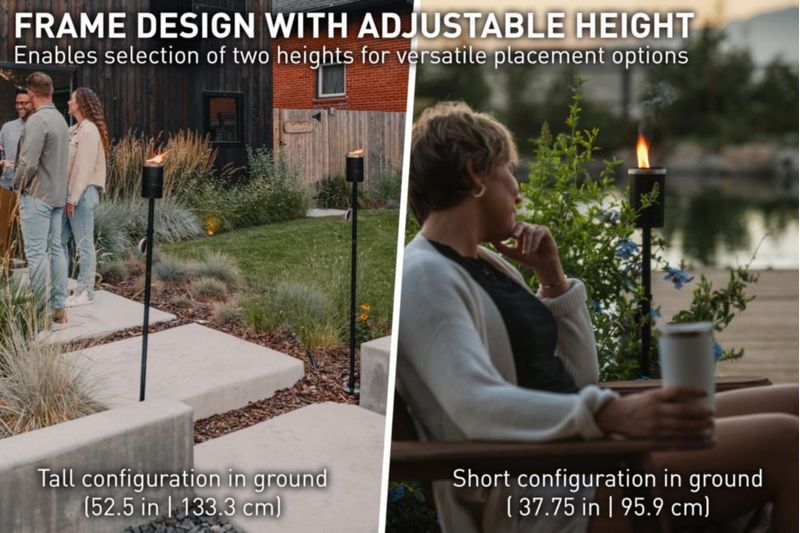 Pack de 3 Antorchas Mesa Solo Stove con Altura Ajustable