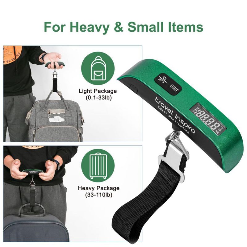 Báscula Digital Portátil para Equipaje travel inspira 50 kg
