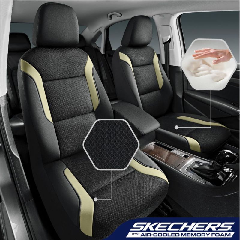 Fundas para Asientos de Vehículo Skechers con Espuma de Memoria y Malla Transpirable Air Cool