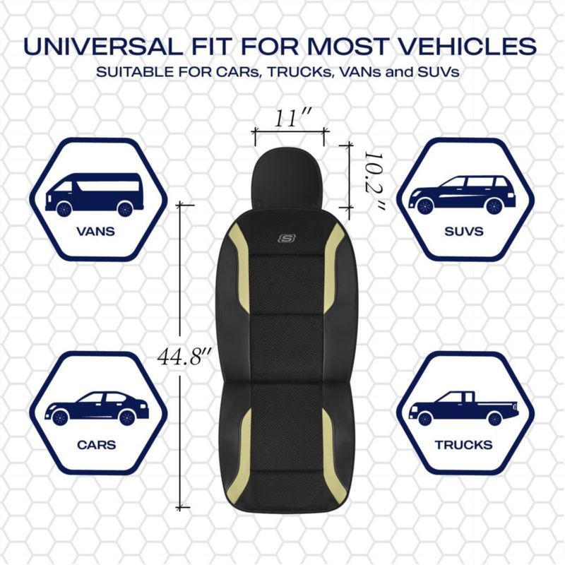 Fundas para Asientos de Vehículo Skechers con Espuma de Memoria y Malla Transpirable Air Cool