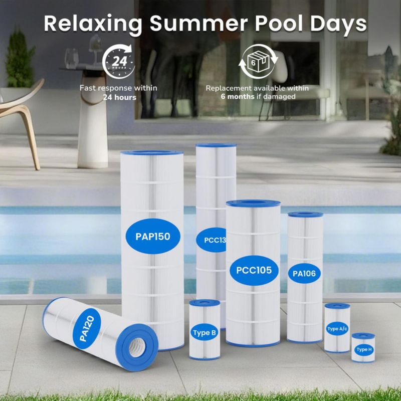 Cartucho de Filtro para Piscina Future Way Tipo B Paquete de 3 25x15 cm