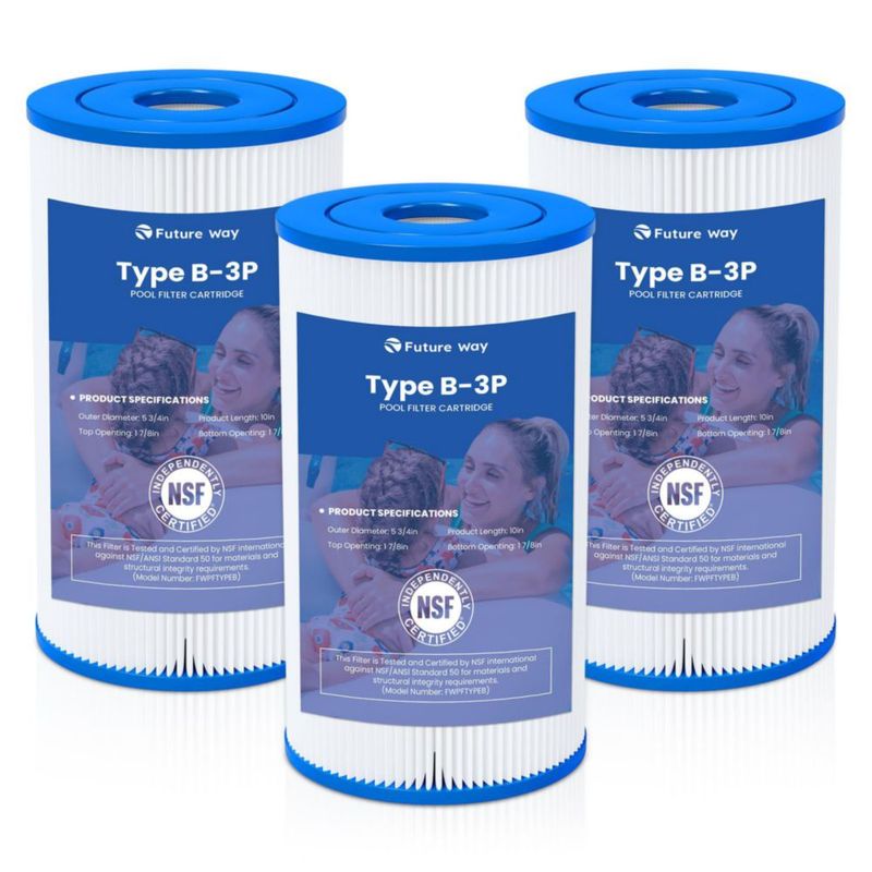 Cartucho de Filtro para Piscina Future Way Tipo B Paquete de 3 25x15 cm