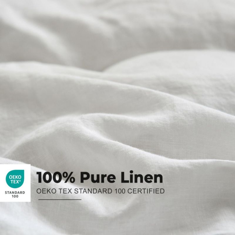 Juego de Ropa de Cama Simple&Opulence King 100% Lino Lavado