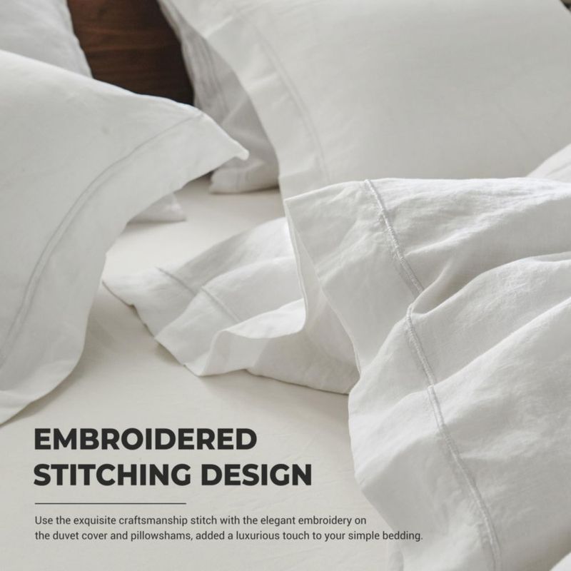 Juego de Ropa de Cama Simple&Opulence King 100% Lino Lavado
